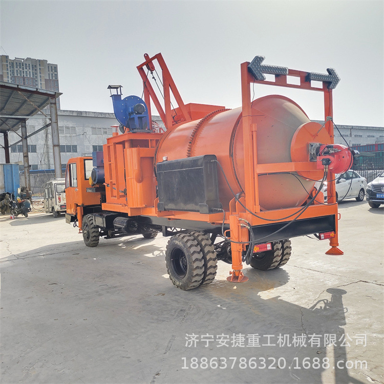 车载式移动沥青搅拌设备 0.7-1.5方沥青拌和机 补坑槽轮式拌和机