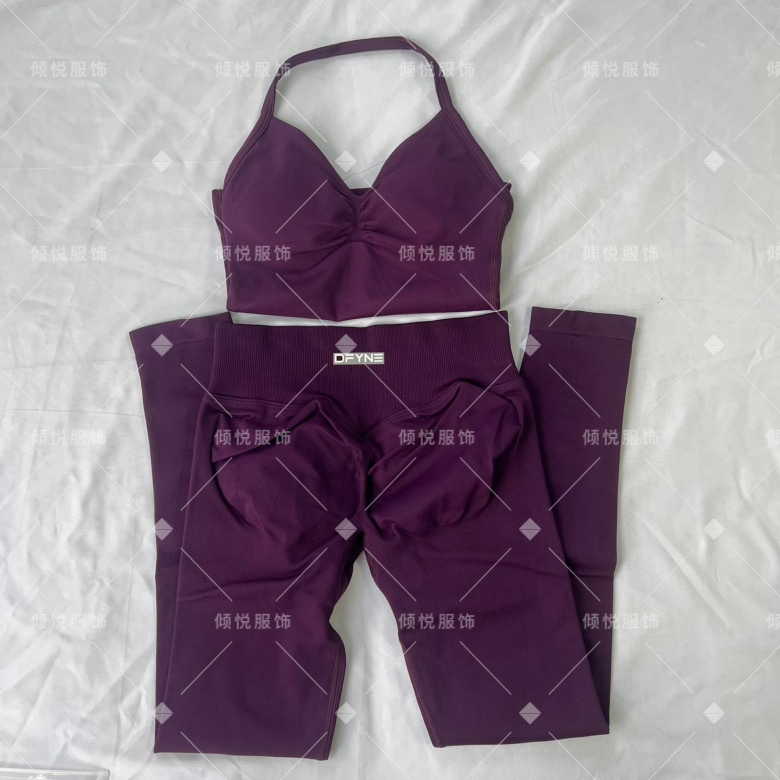 AliExpress venta caliente DFYNE nuevo fitness yoga traje deportivo chaleco halter sujetador pantalones cortos traje mujer