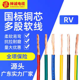 厂家定制禅诚电缆家用线RV1-300方铜芯国标绝缘导线家装软电线