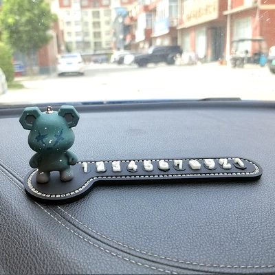 phone plate ornaments parking card, Nömrəli dayanma kartı - green-violent-bear-stop-sign