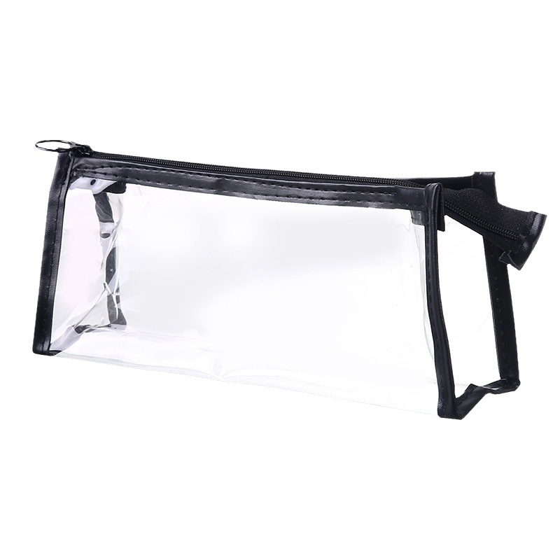 Papelería de estudiantes de PVC almacena bolsas de lápiz transparentes ins viento bolsas de cosméticos examen transparente cremallera bolsas de lápiz al por mayor