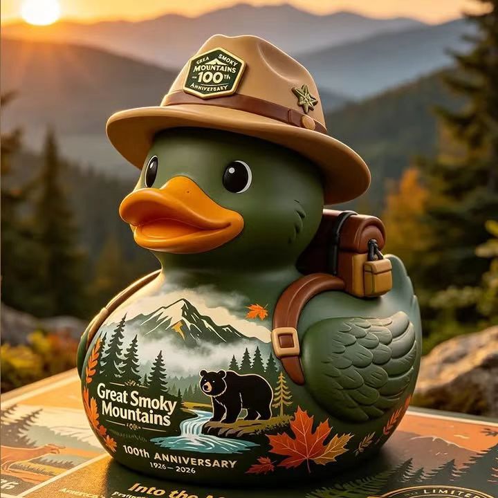 Cross-Border New Model Great Smoky Mountains Centenary Commemorative Duck Figurine Resin Craft Gift Cross-Border New Model Great Smoky Mountains Centenary Commemorative Duck Figurine Resin Craft Gift