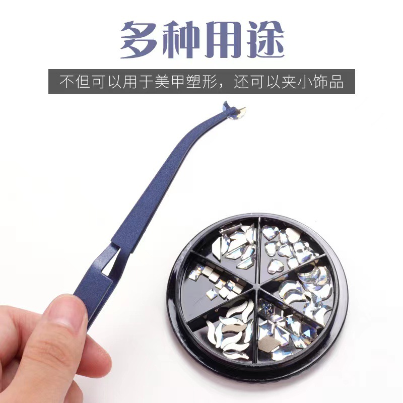 Suministro directo transfronterizo herramientas de uñas alicates de conformación de uñas de cristal pinzas de conformación de acero inoxidable clip de conformación selección multicolor