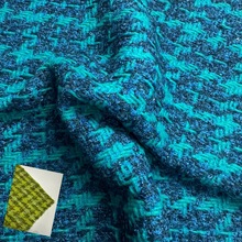 20羊毛格子小香风面料外套大衣西装设计师面料裁缝diy手工面料布