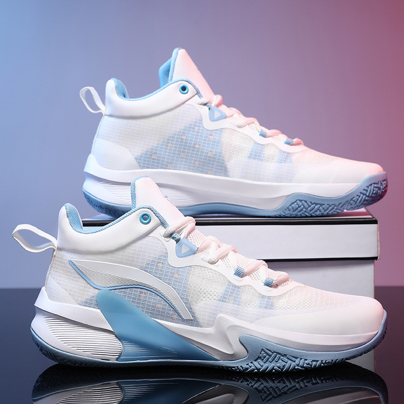 Guochao nuevo desgaste antideslizante profesional zapatos de baloncesto de combate real hombre amortiguador rebote estudiantes zapatos deportivos transpirables image 4