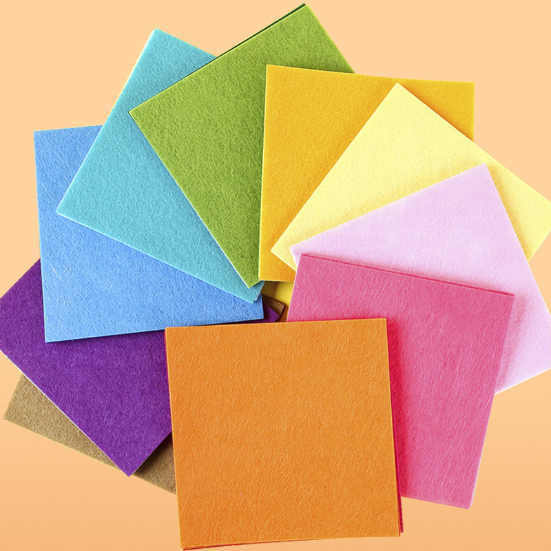 Children's DIY Felt Fabric Non-woven Thick 1mm Colorful Non-woven Fabric Kindergarten Decoration Non-woven Fabric Wholesale