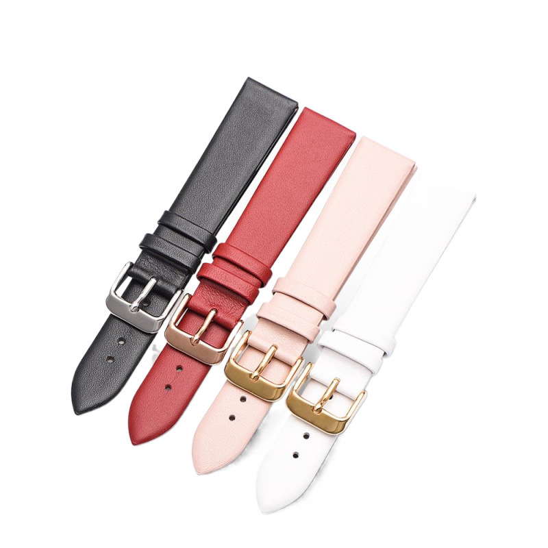 Pulseras de cuero ultra suaves de mujer botón blanco rojo cabeza de cuero de vaca hombre 12 14 16 18 19 20mm