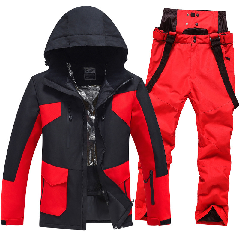 New Ski Suit Set, Windproof, Waterproof, Breathable, Snowboard Jacket and Pants, Outdoor Thickeneded and Warm, Double-Board Men's and Women's Models