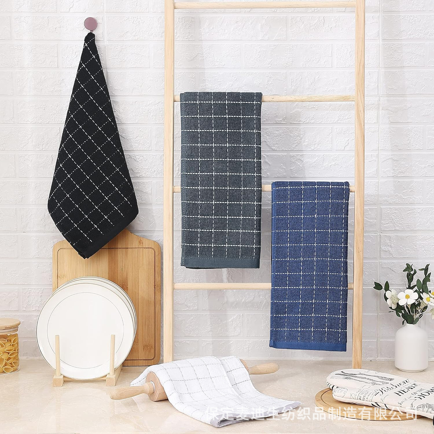 Fabricantes al por mayor toallas de platos de cocina algodón cuadrado transfronterizo amazon caliente toallas cuadradas suaves absorción de agua