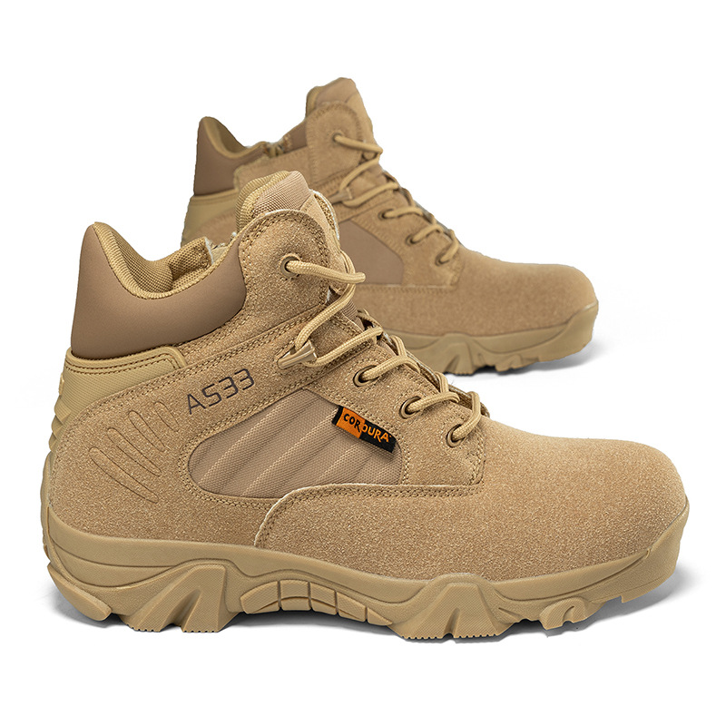 Botas de hombre transfronterizas Botas de combate de gran tamaño Botas de desierto al aire libre Botas de campo altas Botas de hombre Botas de campo de entrenamiento Botas de hombre Botas de hombre