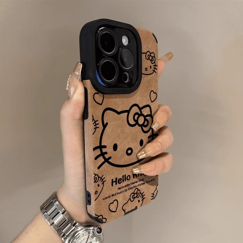 Love Kt Cat Is Suitable for Apple Iphone17 Mobile Phone Case and Huawei Pura80 High-End Anti-Fall and Heat Dissipation Protective Case