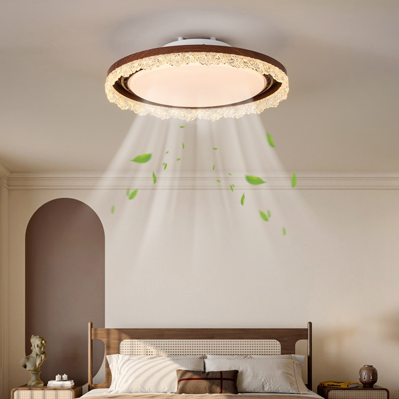 Luz de ventilador de energía eólica medieval 2026 nueva iluminación de techo invisible para comedor dormitorio Zhongshan 461L
