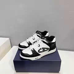 European Station D home B57 mid-top sports couple shoes women's autumn and winter genuine leather fashion color matching sneaker casual board shoes