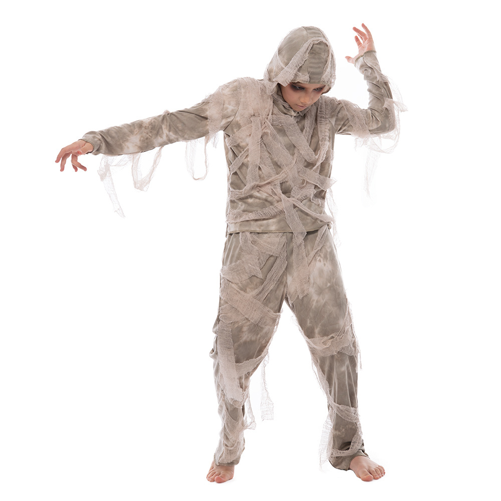 Ventas transfronterizas calientes de Halloween ropa de espectáculo infantil fantasmas de terror momias juegos de rol ropa de fiesta de cadáveres secos