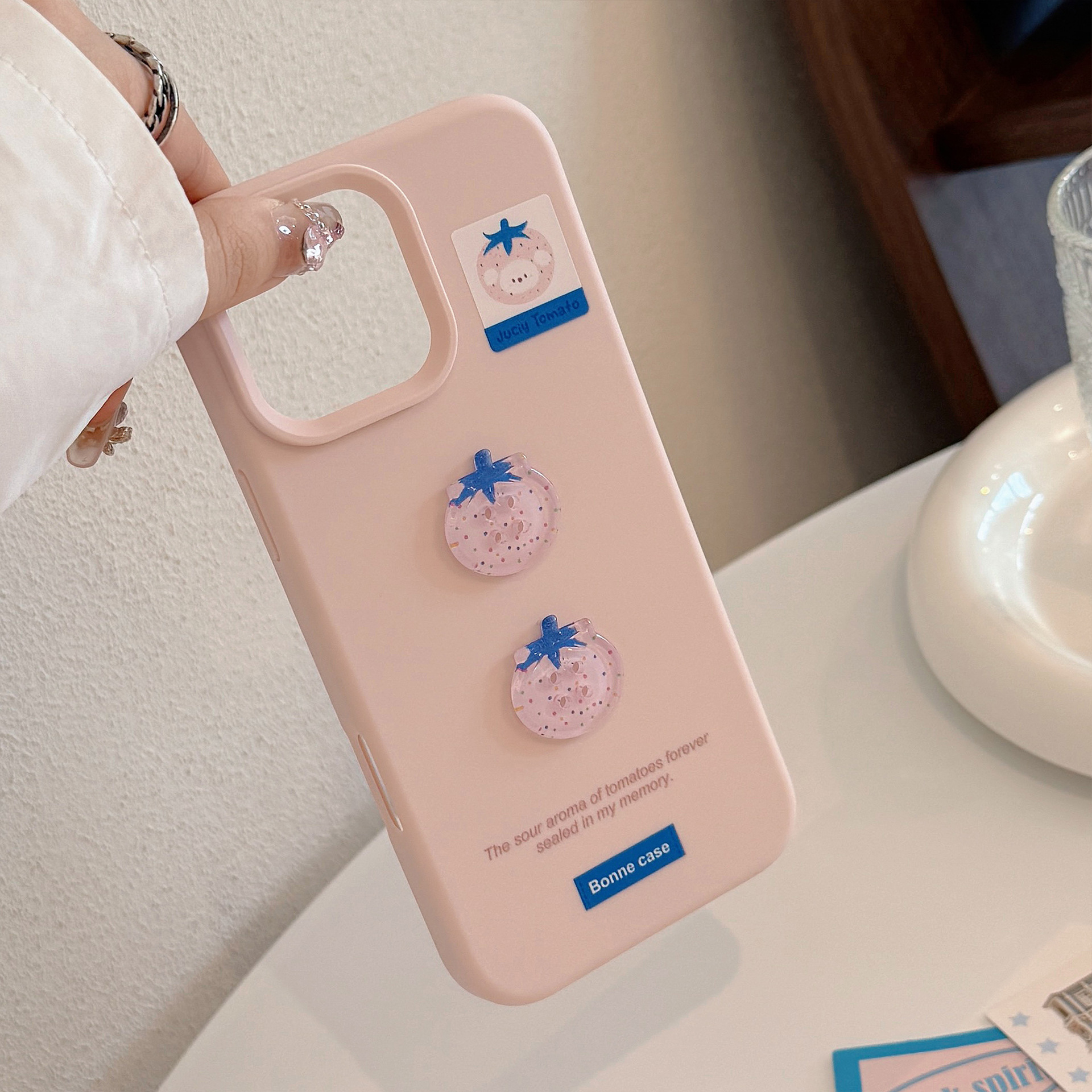 Funda de silicona suave para iPhone 16, compatible con iPhone 15 Pro Max, diseño de tomate tridimensional, para iPhone 14, 13, 17