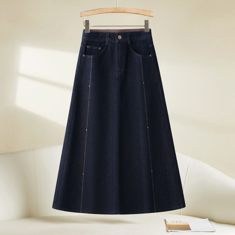 Denim Blue Denim Skirt, Women's Summer Thin Style 2026 New Model, Super Stylish and Elegant, with a Nice Drape, Mid-Length A-Line Umbrella Skirt Denim Blue Denim Skirt, Women's Summer Thin Style 2026 New Model, Super Stylish and Elegant, with a Nice Drape, Mid-Length A-Line Umbrella Skirt