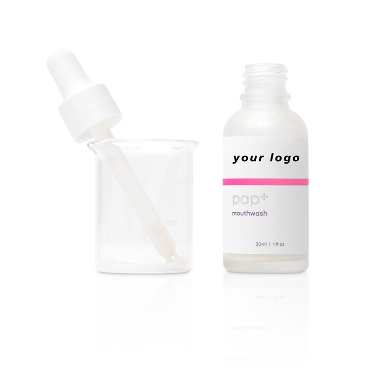 Procesamiento personalizado nueva fórmula de enjuague bucal PAP para eliminar el amarillo, iluminar los dientes, limpiar la boca, enjuague bucal con sabor a menta image 5