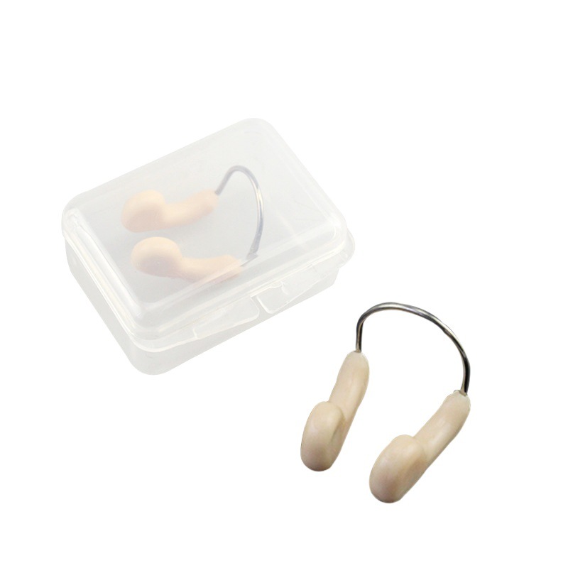 Steel wire swimming nose clip professional training silicone nose clip steel wire skeleton silicone wrap comfortable to use anti-choking