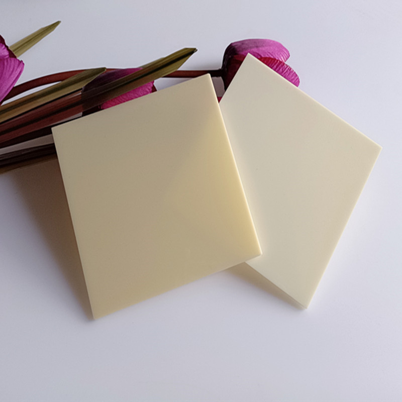 米黄色亚克力板透光板米白色象牙白色有机玻璃板印刷雕刻丝印折弯
