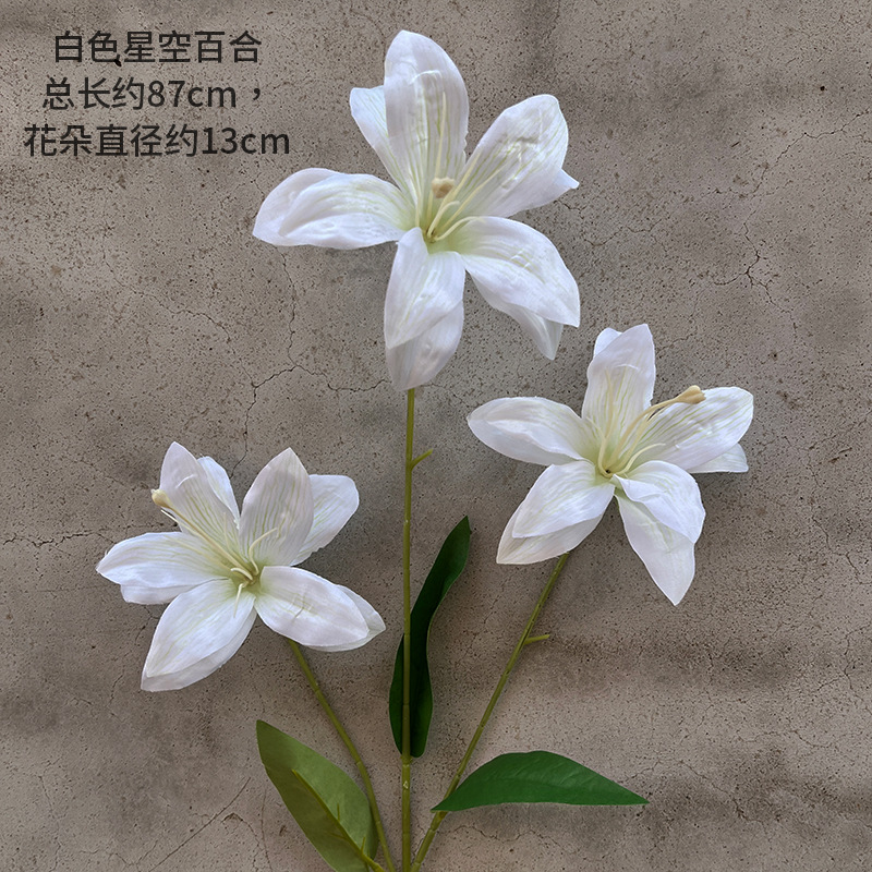 Material de flor de boda blanco brumoso artificial Misty Wedding Hall decoración camino plomo arreglo de flores techo flor artificial Flor de plástico