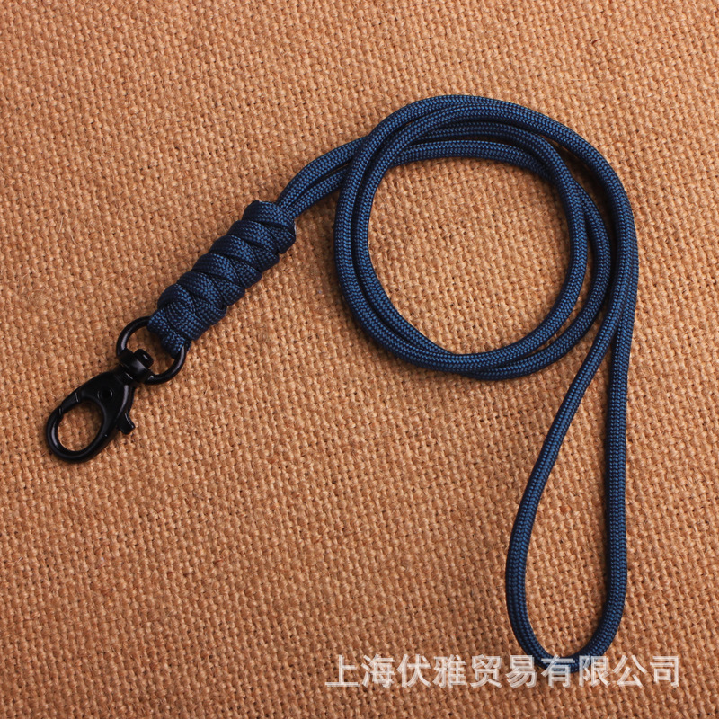 Z02 suministro de fábrica cuerda paraguas tejida hebilla de metal hebilla giratoria clave cuerda halter certificado tarjeta de fábrica cordón