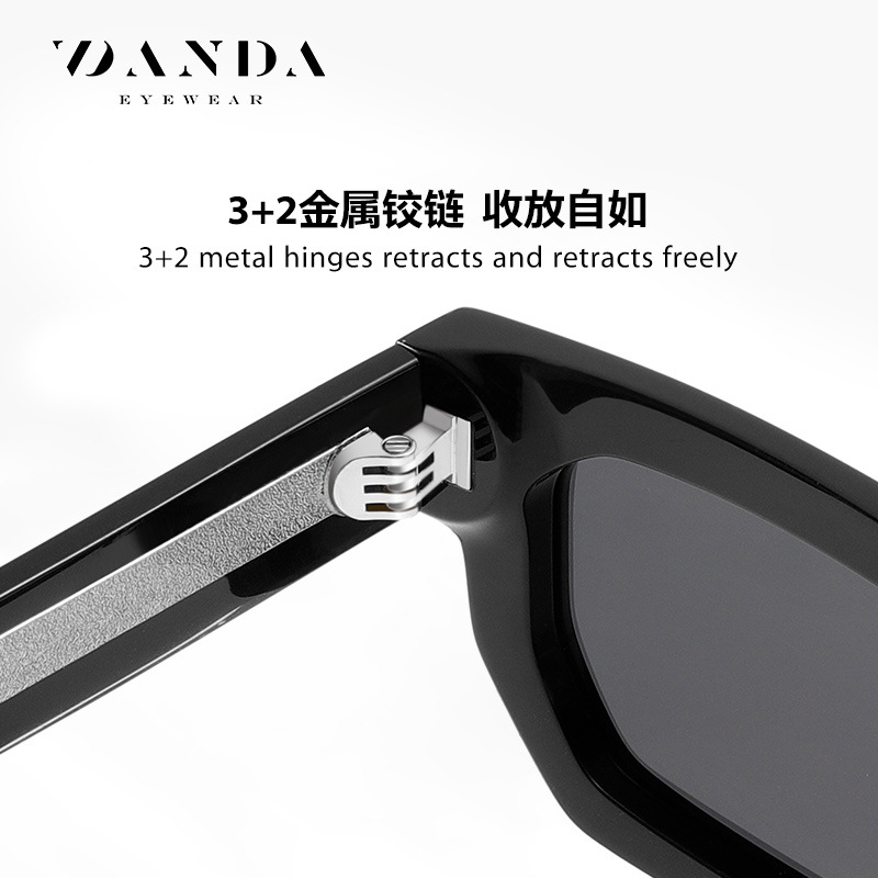 Gafas de sol de hoja hechas a mano de moda S32129 Gafas de sol polarizadas con protección solar para conducir al aire libre Gafas de acetato de montura pequeña