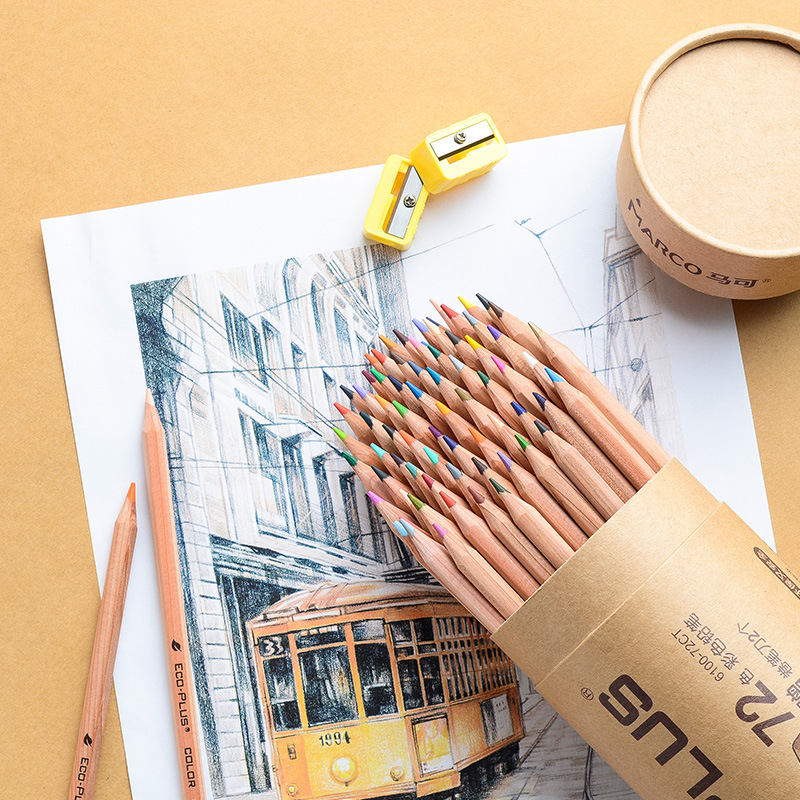 Marco 6100 palo de madera 36 colores lápiz de color aceitoso principiante pintura a mano estudiantes profesionales de pintura 24 colores 6120