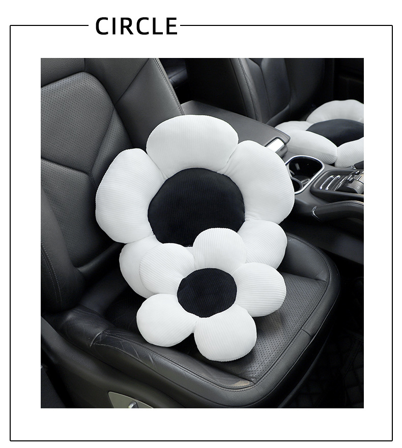 Flower car headrest neck pillow creative plush car seat pillow comfortable pillow small fresh car supplies