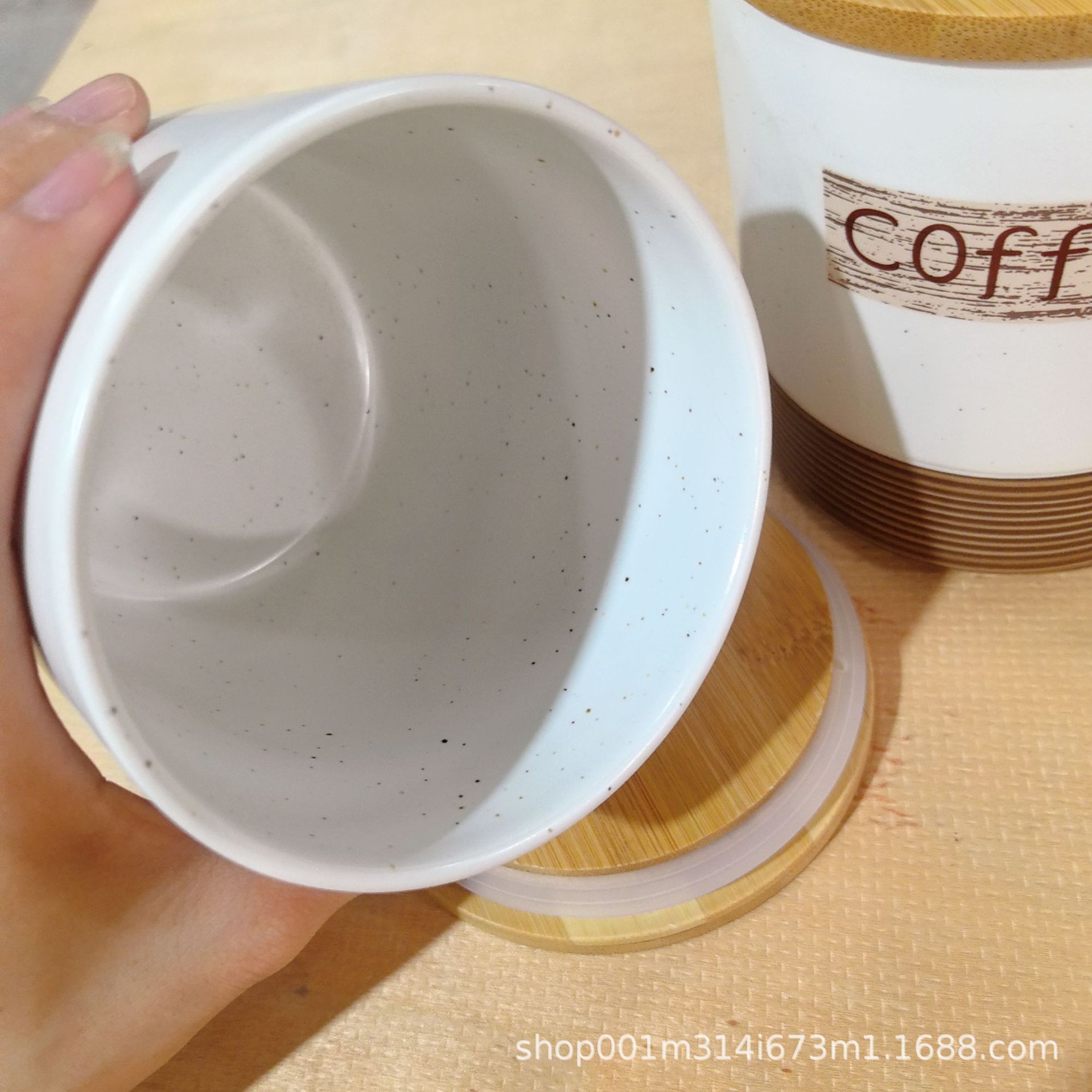 Cocina de alta gama, hogar, hogar, tanque de almacenamiento de cerámica, reno, tanque sellado de gran capacidad, tanque de azúcar de té de granos de café, juego de tres piezas