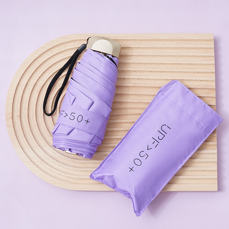 Paraguas de sol paraguas a prueba de UV para mujer logotipo personalizado paraguas publicitario upf50 + plano 50% bolsillo plegable pequeño paraguas de sol