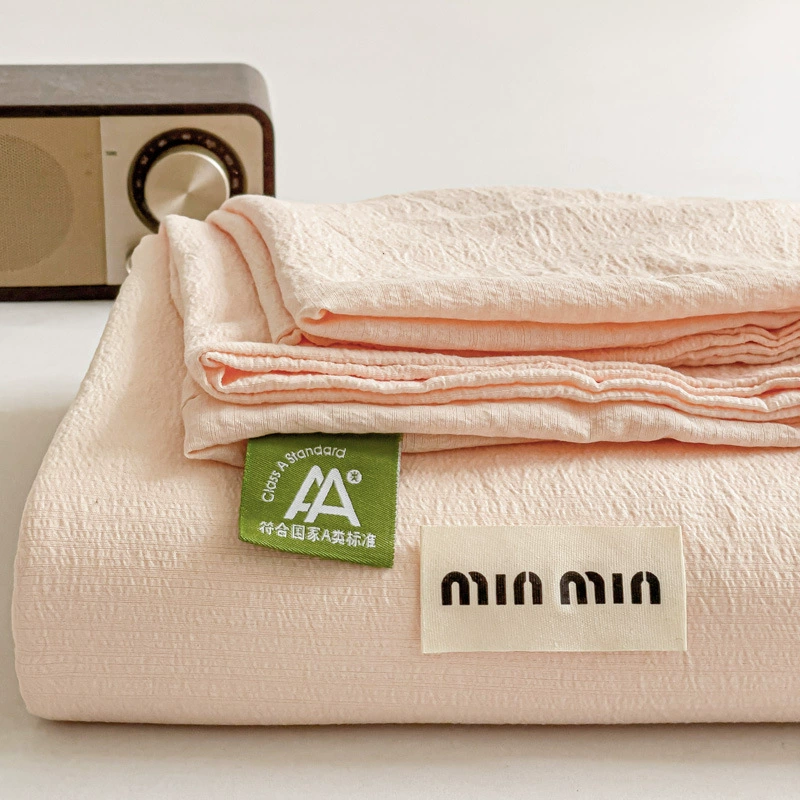 Категория А хлопчатобумажные простыни однотонные простые простыни одноместные двойные жаккардовые двухслойные кровати общежития в скандинавском стиле
