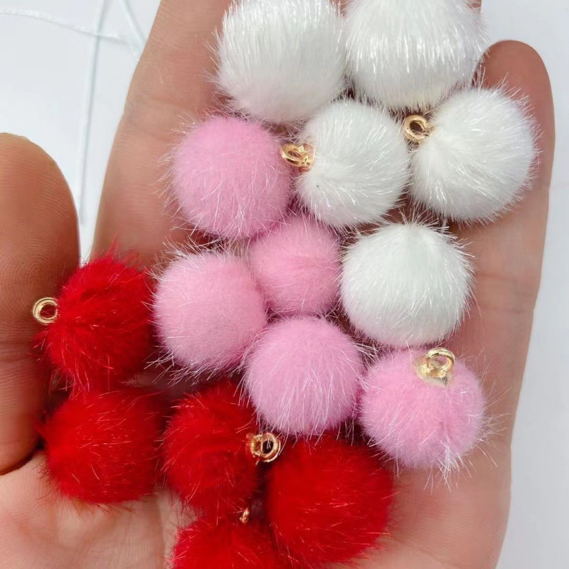 14mm Autumn and Winter New Style Horsehair Plush Pendant Handmade DIY Ancient Style Hair Accessories Earrings Tassel Jewelry Pendant