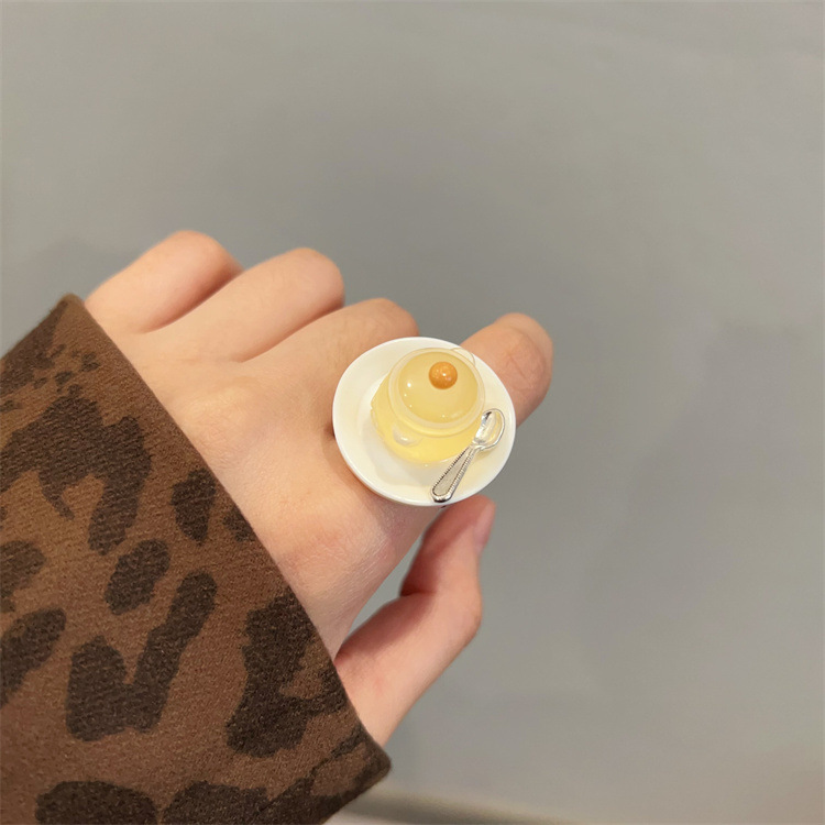 8g Weight Adjustable Ring Classification Adjustable, One Size Ring Size 1 Piece Quantity Casual Occasion Metal Material Fruit, Apple, Cake Pattern All Seasons Season Women's Gender Plating Design Cute, Modern Style Style 1 Piece Cute Modern Style Fruit Apple Cake Metal Plating Women's Adjustable Ring 2