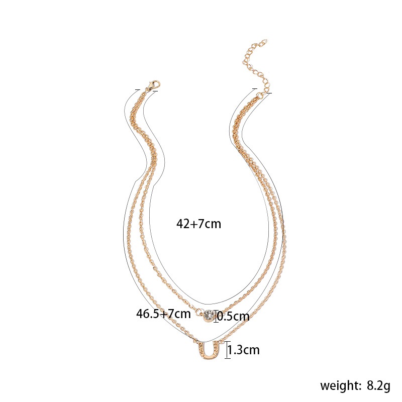 Simple Zircon Multilayer Necklace display picture 8