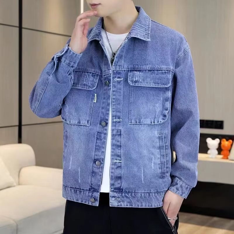 High-End Denim Jacket for Men 2025 New Spring, Autumn and Winter Trendy Brand Cool Loose Lapel Casual Jacket for Men High-End Denim Jacket for Men 2025 New Spring, Autumn and Winter Trendy Brand Cool Loose Lapel Casual Jacket for Men