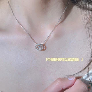 钛钢不掉色跳动的心项链小众设计轻奢高级感锁骨链生日礼物项饰品