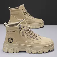 Мужские ботинки Martens до щиколотки, рабоче‑спортивный стиль, размеры 39–44, песочный/чёрный/хаки