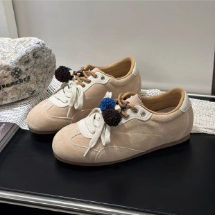 小众复古德训鞋女2025新款秋季百搭圆头松果运动阿甘鞋休闲板鞋潮|undefined
