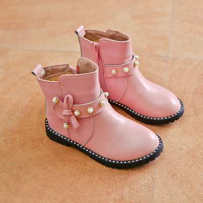 baby Plush girl Bootie Autumn and winter new pattern Cotton-padded shoes Children princess Single boots Snow boots children shoes