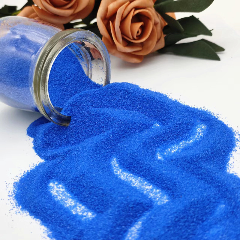 厂家批发 染色彩砂彩色沙子蓝色细沙景区造景用粉色沙子 各种颜色