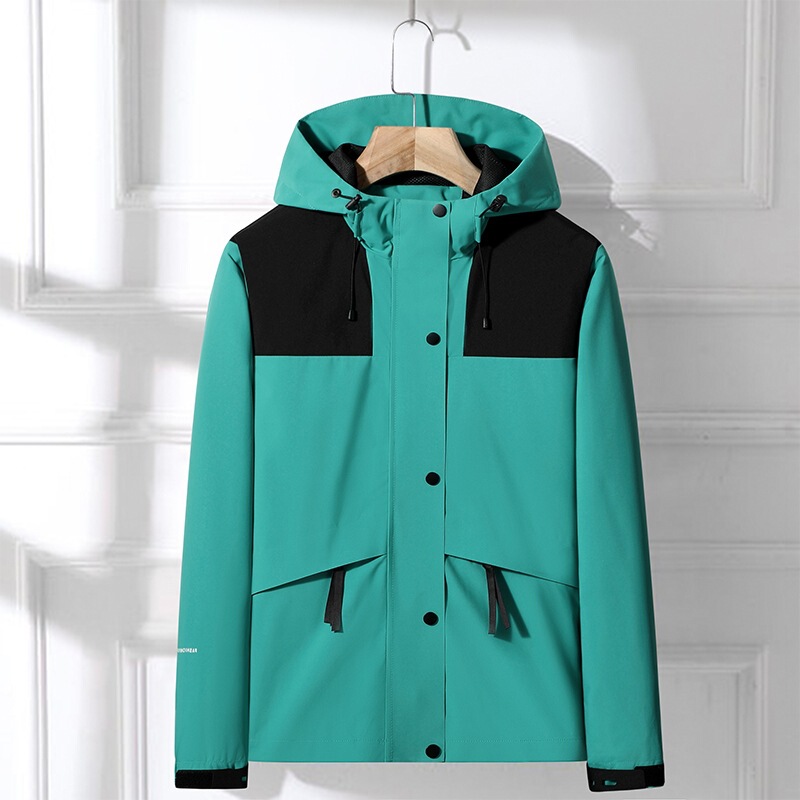 Men's spring and autumn jacket fashionable windproof waterproof single-layer jacket couple's outdoor windbreaker men's and women's hooded jacket