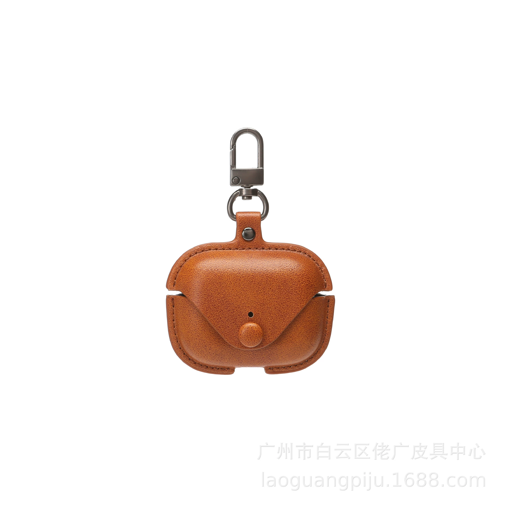 Защитный чехол из ПУ кожи (AirPods) совместим с AirPods 1/2/3/Pro/Pro2/Pro3/4, брелок-ключница