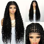 跨境爆款假发欧美辫子头套全蕾丝化纤钩针发Box Braids Wig