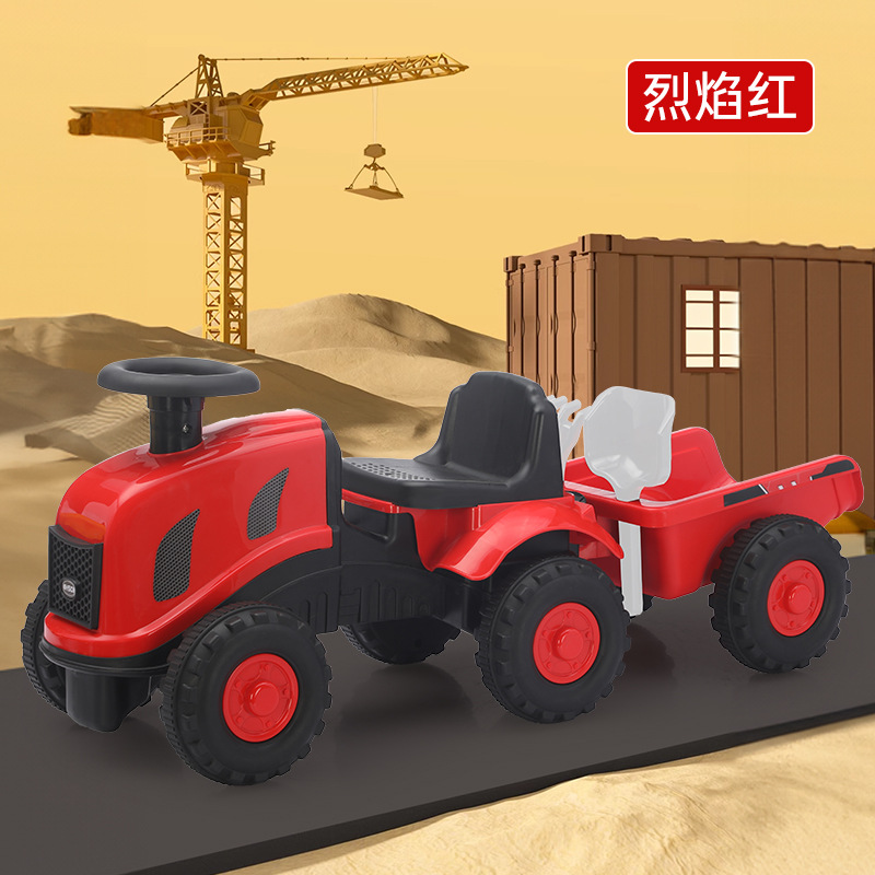Nuevo bebé grande simulación tractor patina con cucharón de ingeniería manual para enviar pala adecuada para bebés de 1 - 4 años