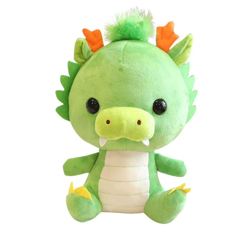 Bobbi oso suave lindo dragón año Zodiaco sentado pequeño dragón azul muñeca de peluche muñeca almohada muñeca transfronteriza máquina de agarre muñeca