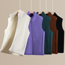 男士摇粒绒马甲秋冬季新款男羊羔绒情侣款马甲加绒保暖无袖坎肩男