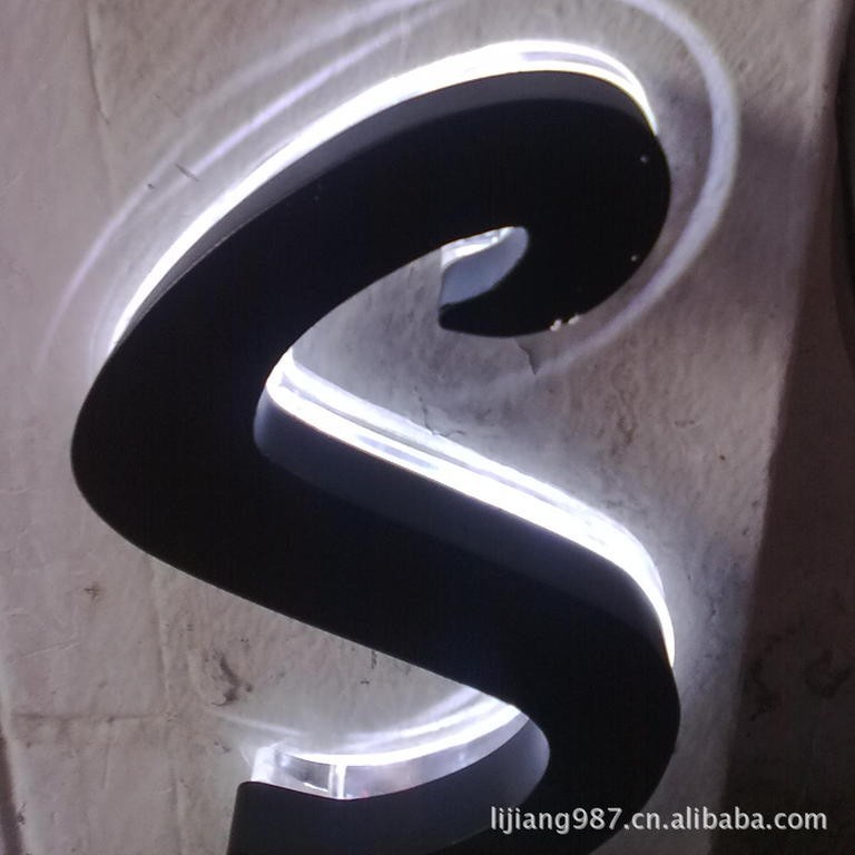 门头招牌不锈钢发光字广告牌定制亚克力迷你字树脂无边字厂家定做