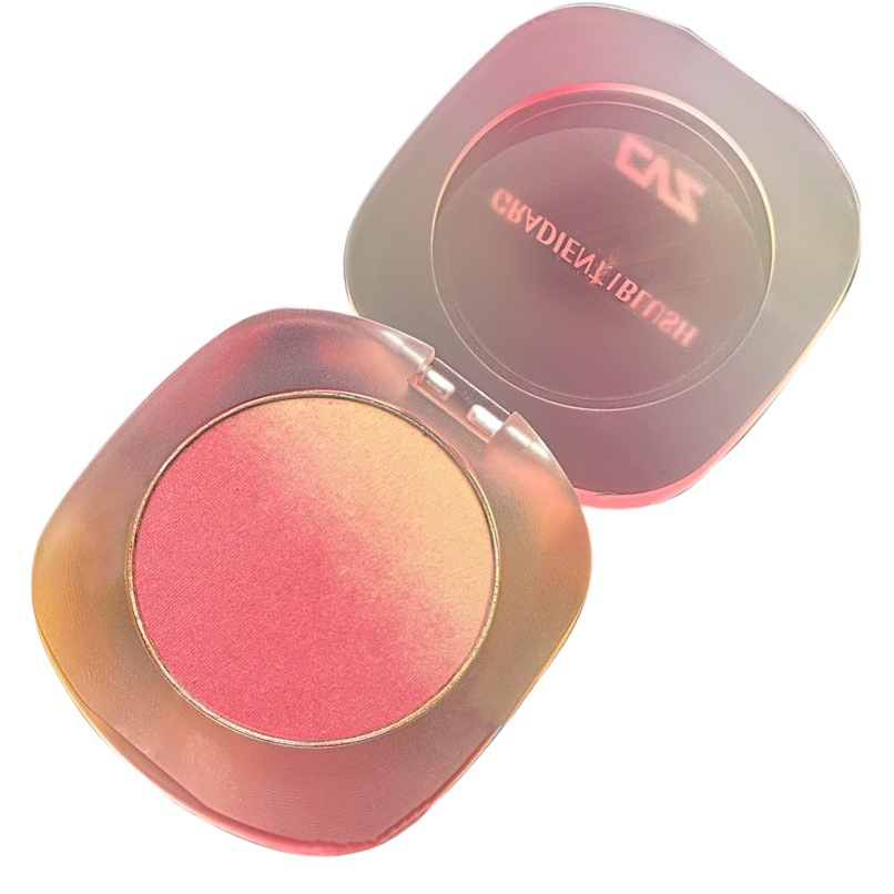 CVZ gradiente de tres colores se ruboriza la placa de reparación té sucio rosa no es fácil de volar Rosa cálido se ruboriza maquillaje desnuda natural se ruboriza