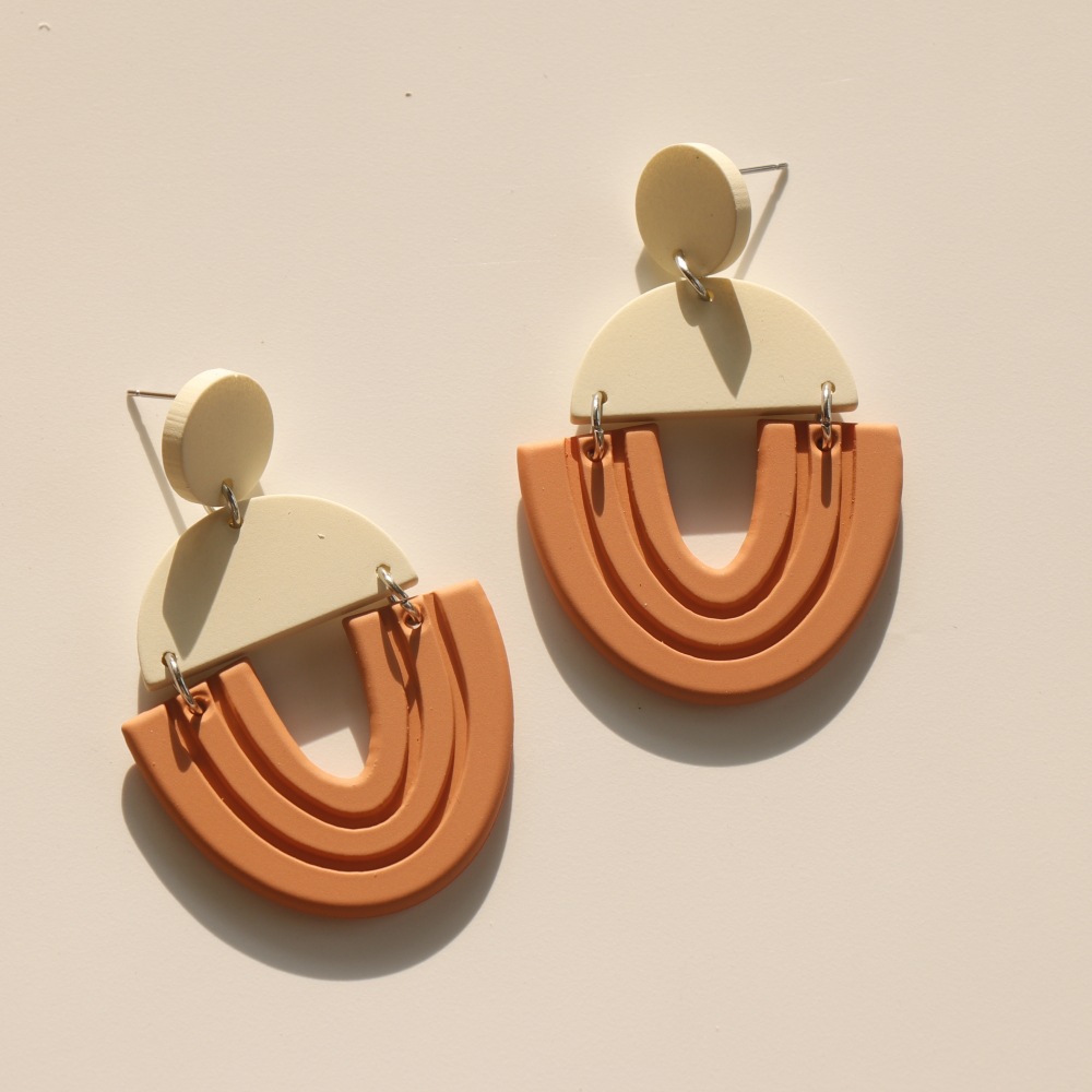 soft clay Material Cute Letter Heart Shape Duck Soft Clay Women'S Drop Earrings