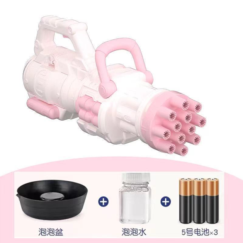 Máquina de burbujas para niños juguetes en línea popularidad de mano Gatlin pistola de burbujas automática transfronteriza regalos al por mayor